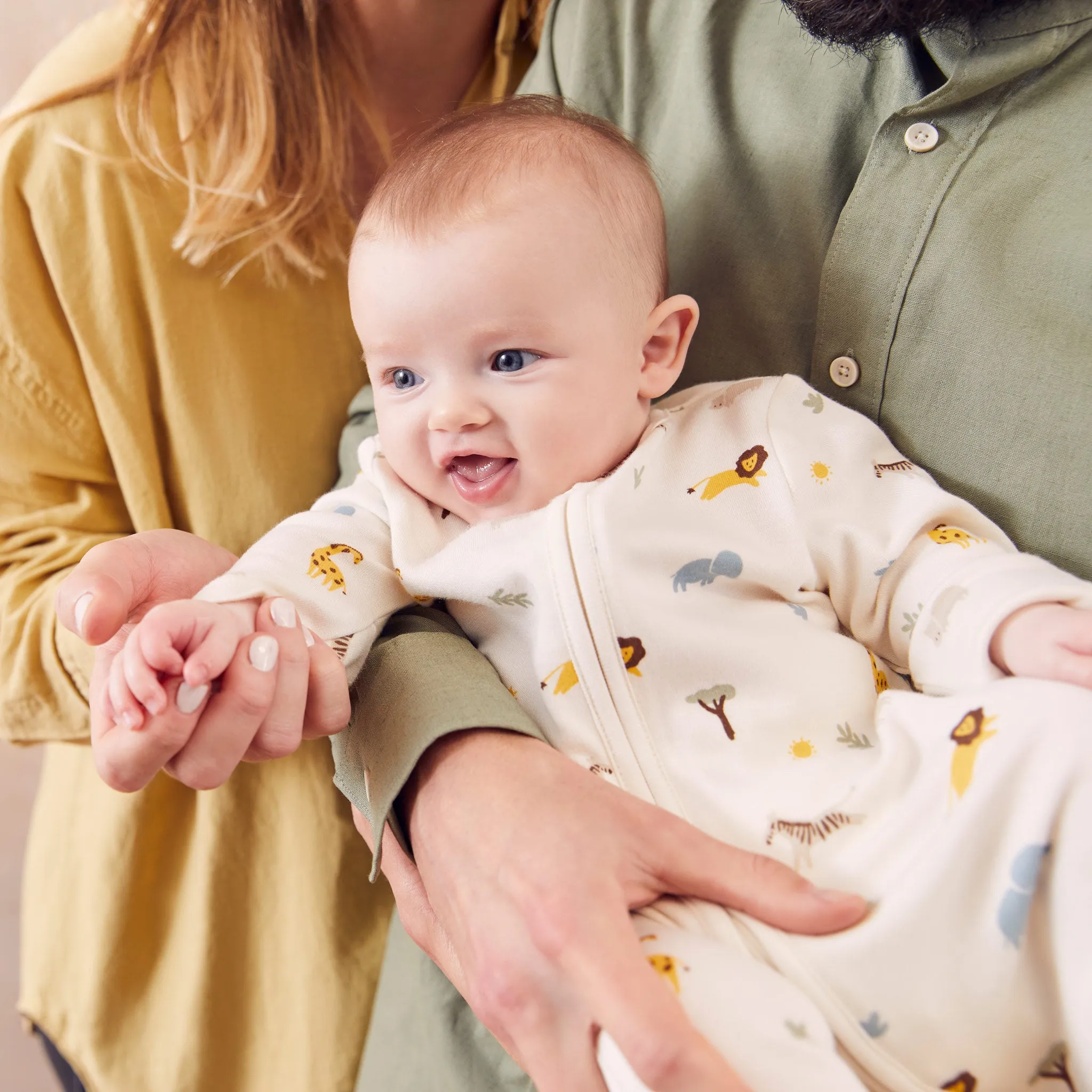 Safari Clever Zip Baby Pajamas 4 Pack