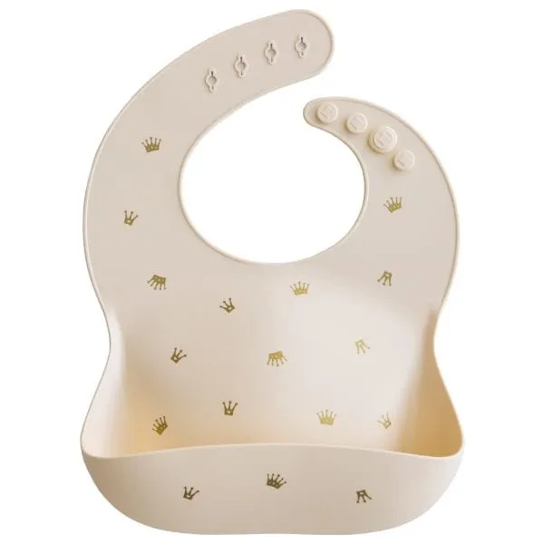 Silicone Baby Bib (Crowns)