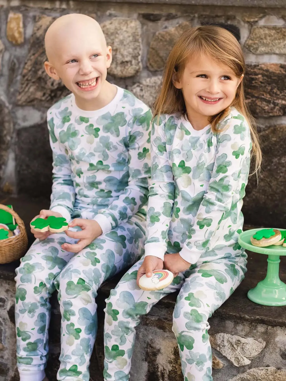 St Patrick's Day Organic 2-Piece Pajama Set, Cutest Clover