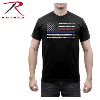 Thin Blue Line & Thin Red Line T-shirt