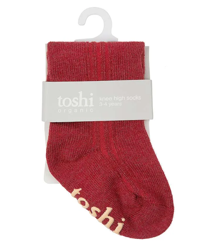 Toshi Organic Dreamtime Socks Knee - Rosewood