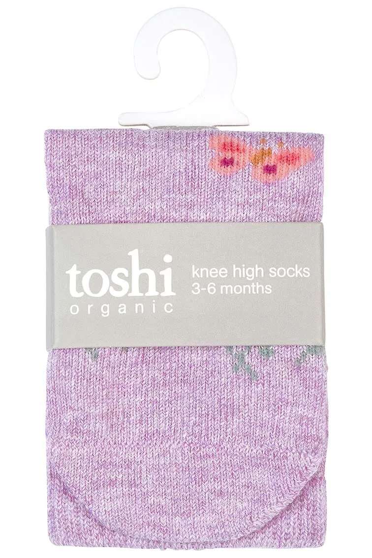 Toshi Organic Knee Jacquard Sock - Lavandula