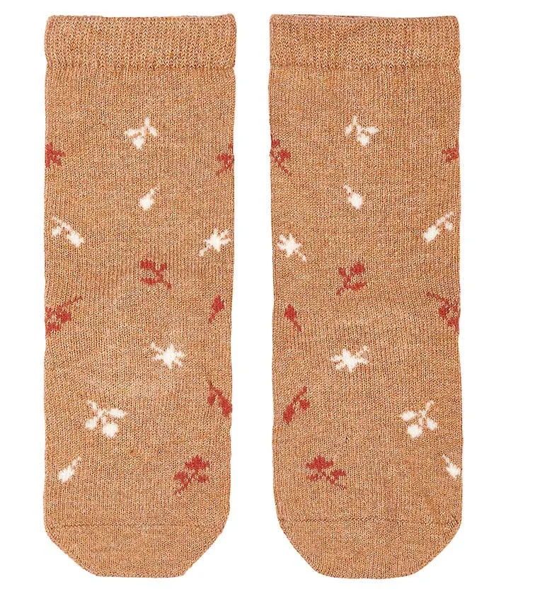 Toshi Organic Knee Jacquard Sock - Maple Leaves