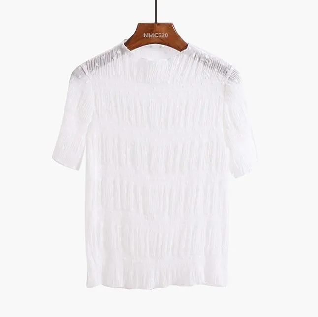 Transparent Thin Lace Pastel Colours T-Shirts