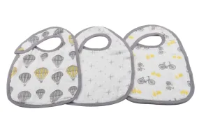 Traveler Bamboo Muslin Bibs 3PK