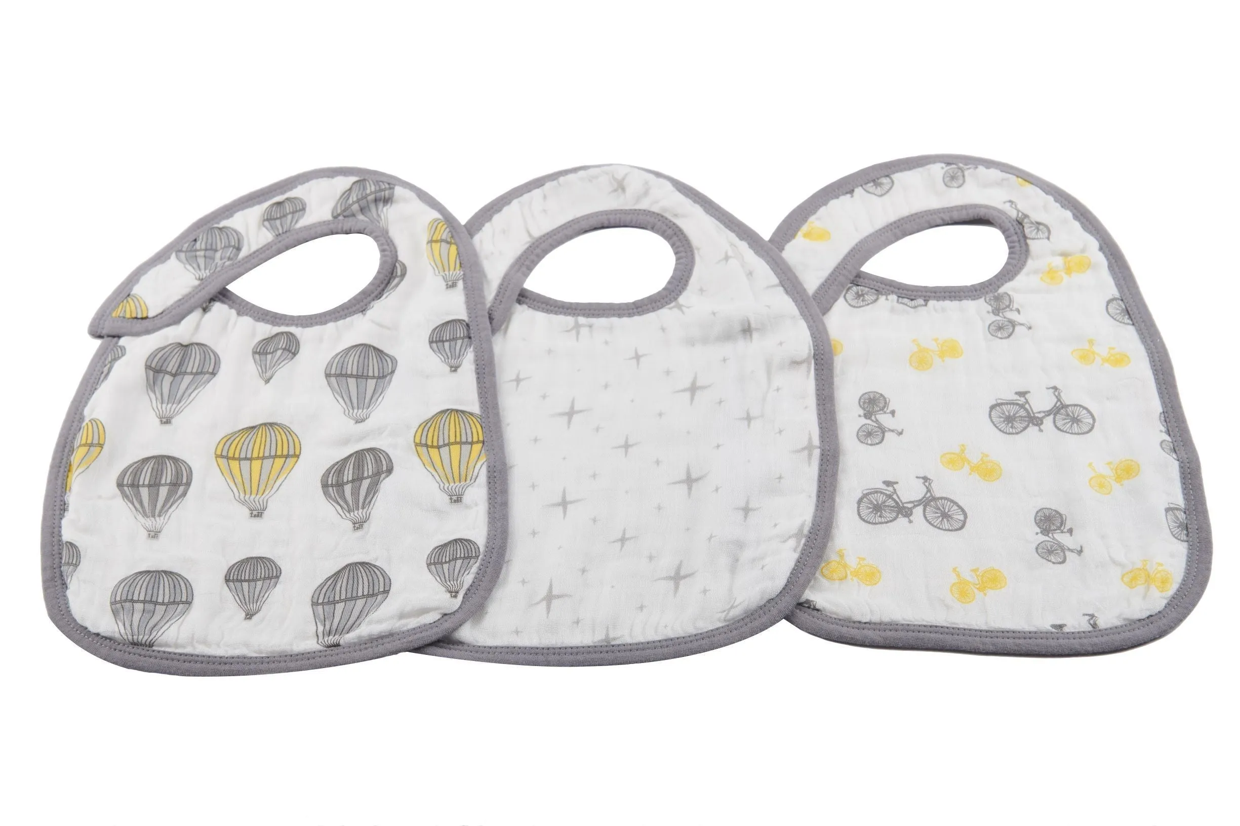 Traveler Bamboo Muslin Bibs 3PK