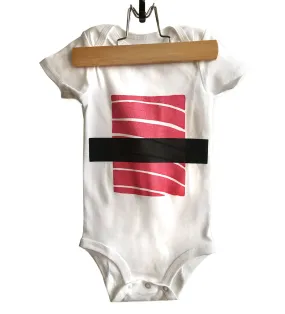 Tuna Sushi Baby Onesie, Maguro Nigiri Print Creeper