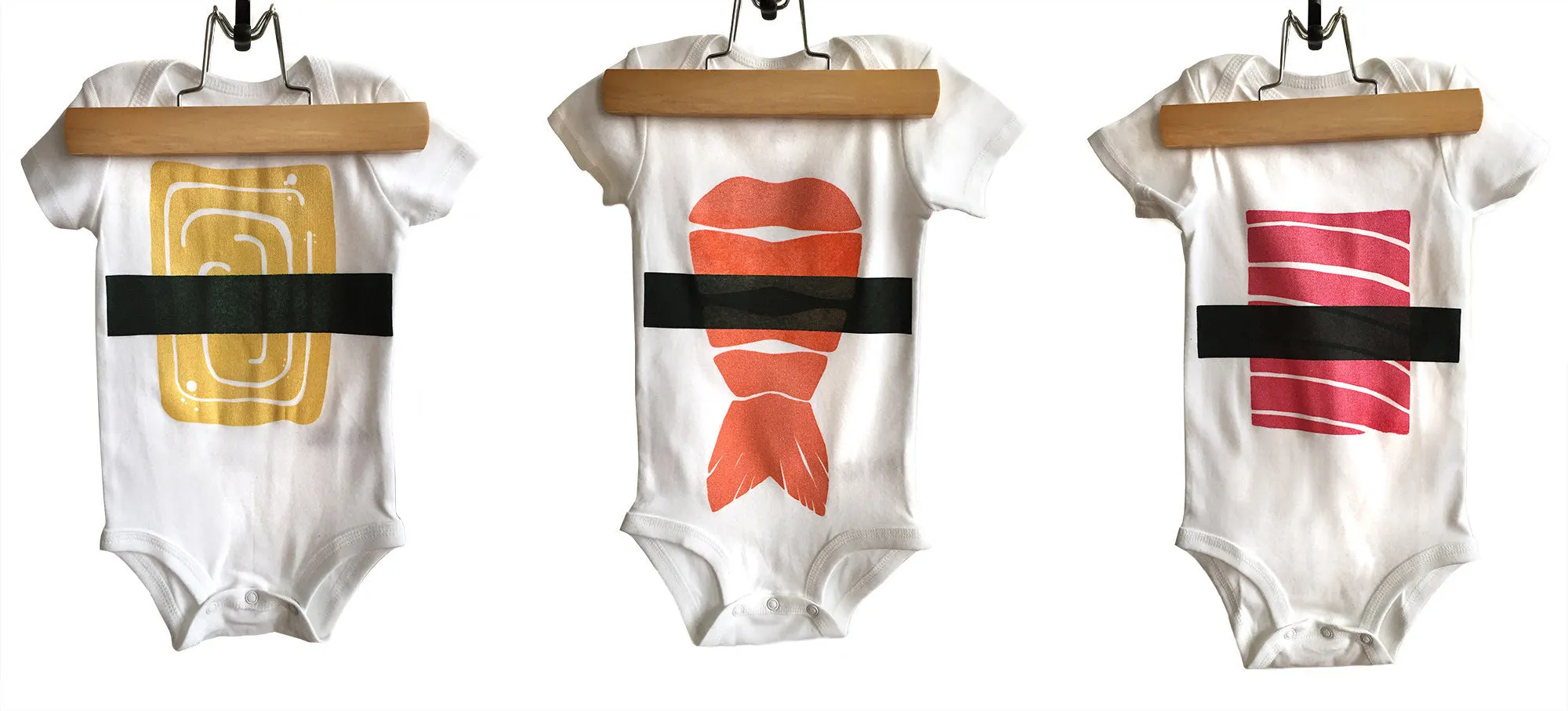 Tuna Sushi Baby Onesie, Maguro Nigiri Print Creeper