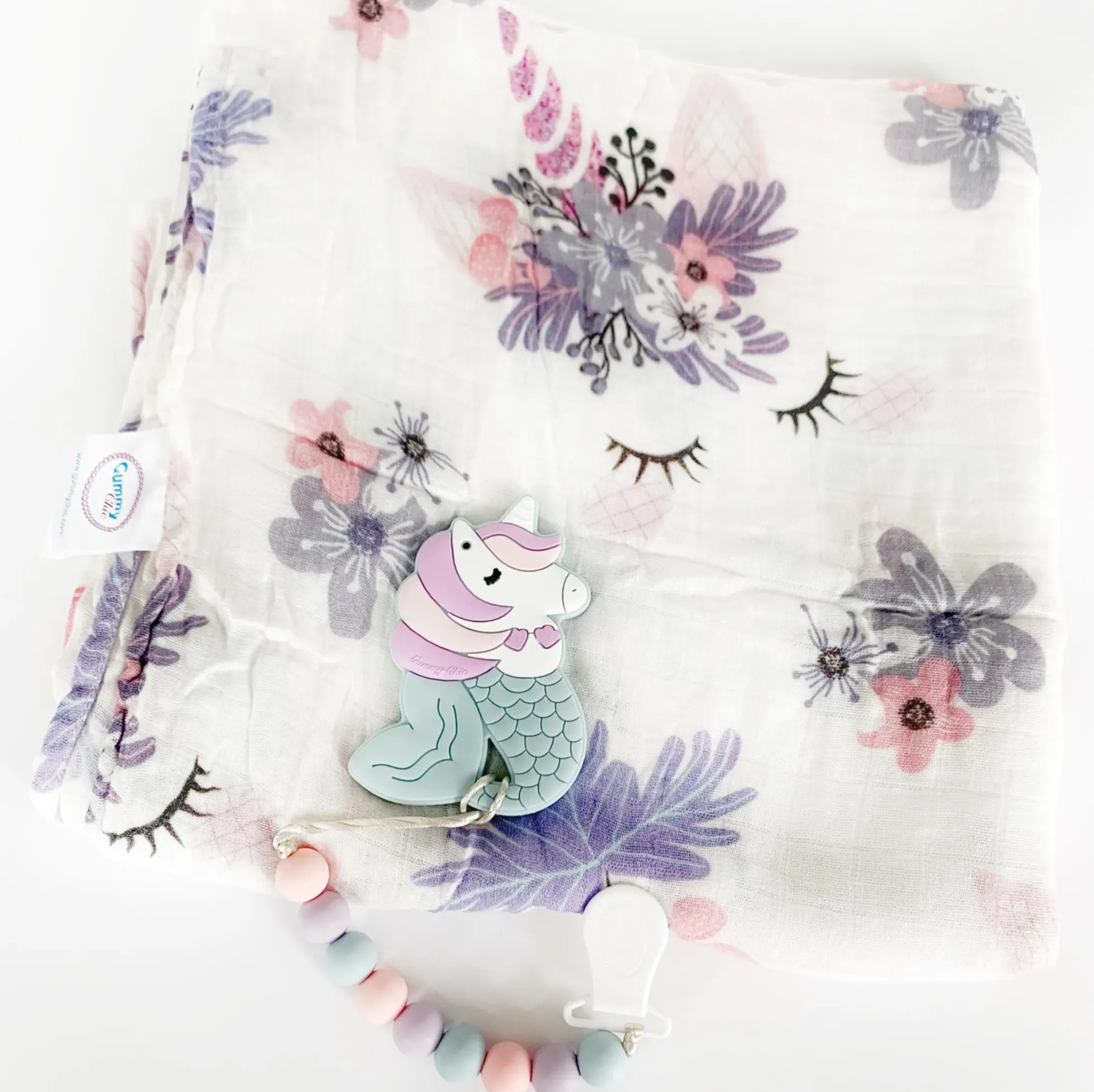 Unicorn Organic Cotton Muslin Blanket