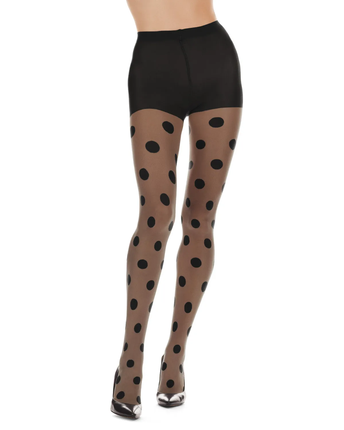 Women's Sheer Polka Dot Nylon Tights